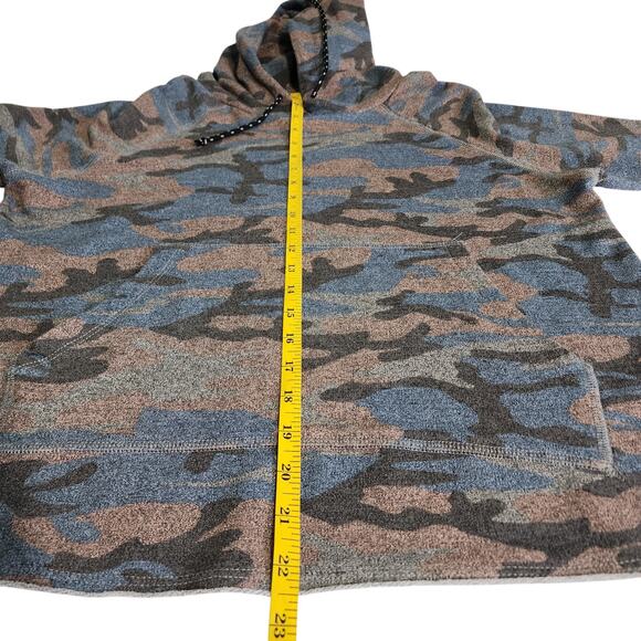 SUNDRY Womens Camo Crop Hoodie Size Small Multicolor Camo Stretchy Comfy Cozy - Picture 10 of 10